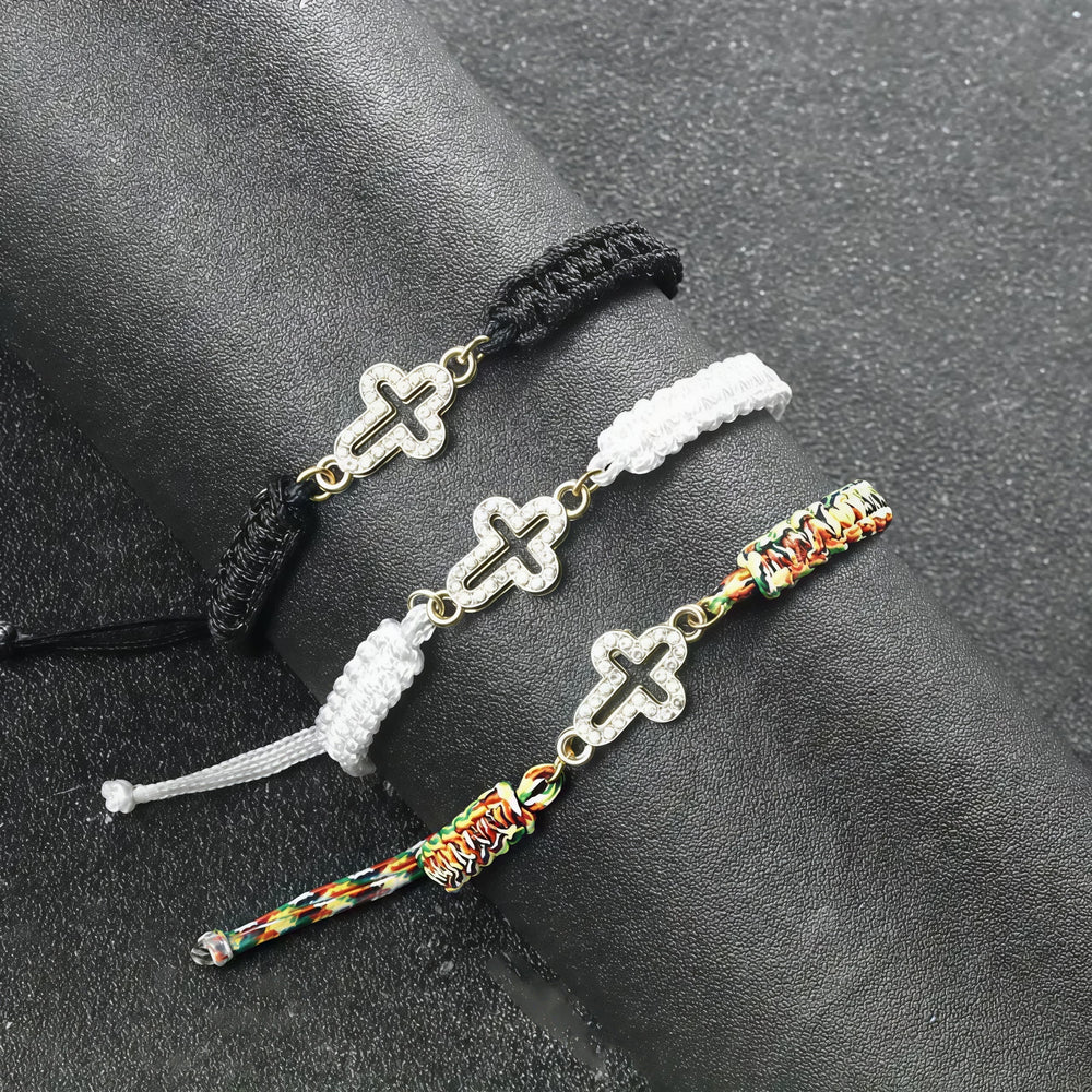 Pulseira Cruz Moderno Trançado