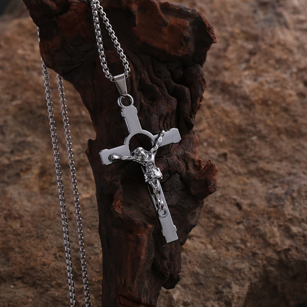 Colar Crucifixo Moderno Polido