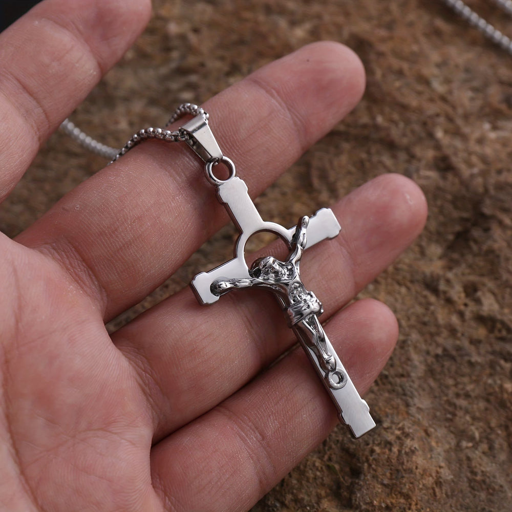 Colar Crucifixo Moderno Polido