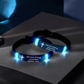 Luminous Silicon Cross Bracelet with Matthew 19