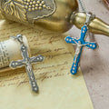 Colar Crucifixo Moderno Prateado