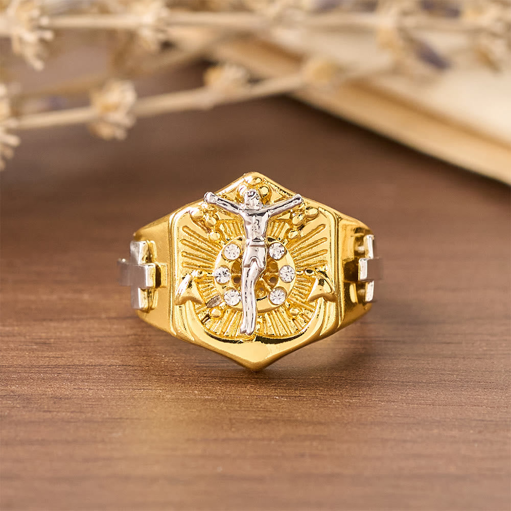 Anel Crucifixo Moderno