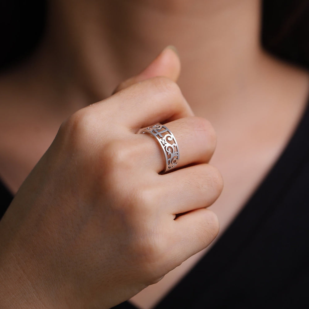 Filigree Cross Cutout Ring