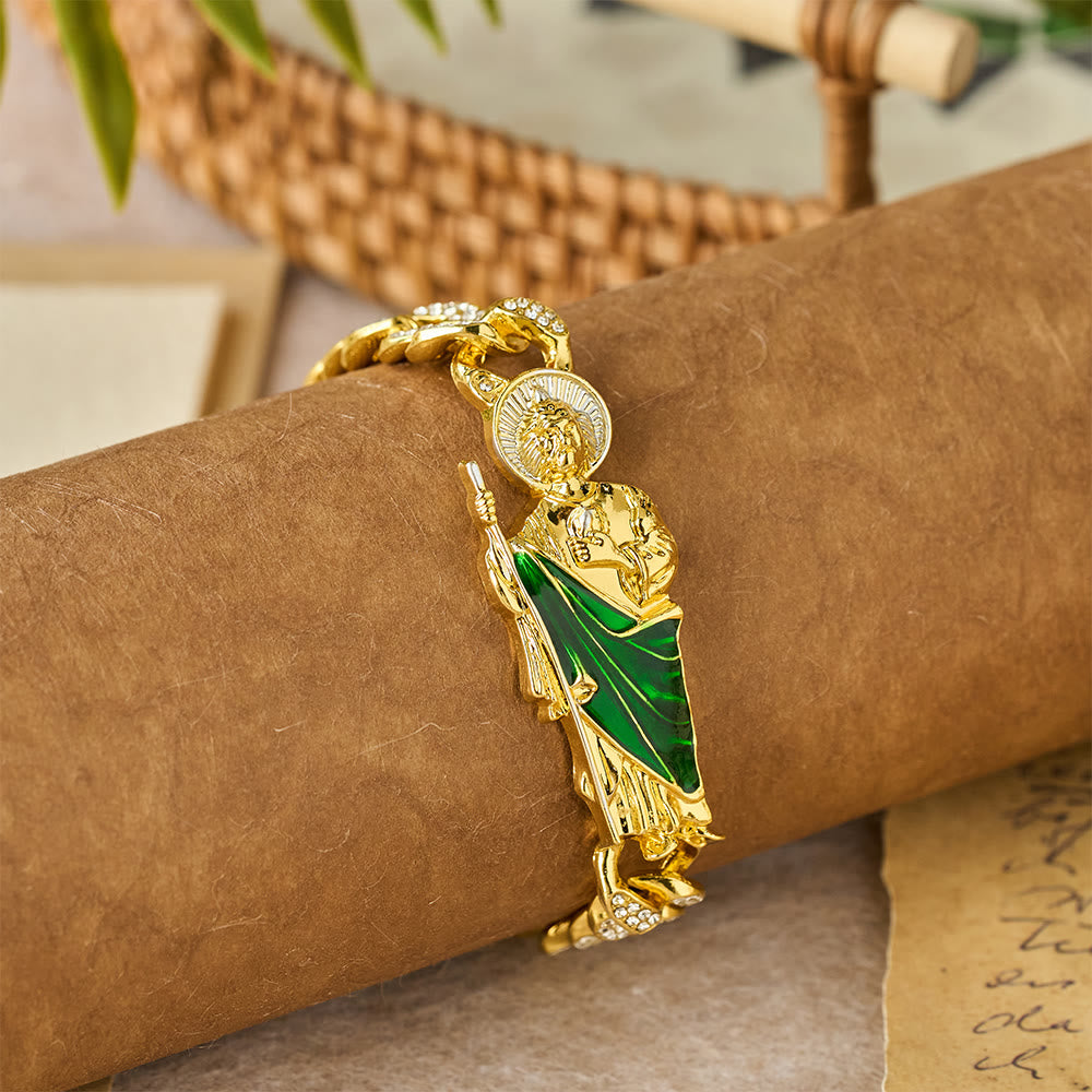 Pulseira São Judas Tadeu de Zircônia Moderno