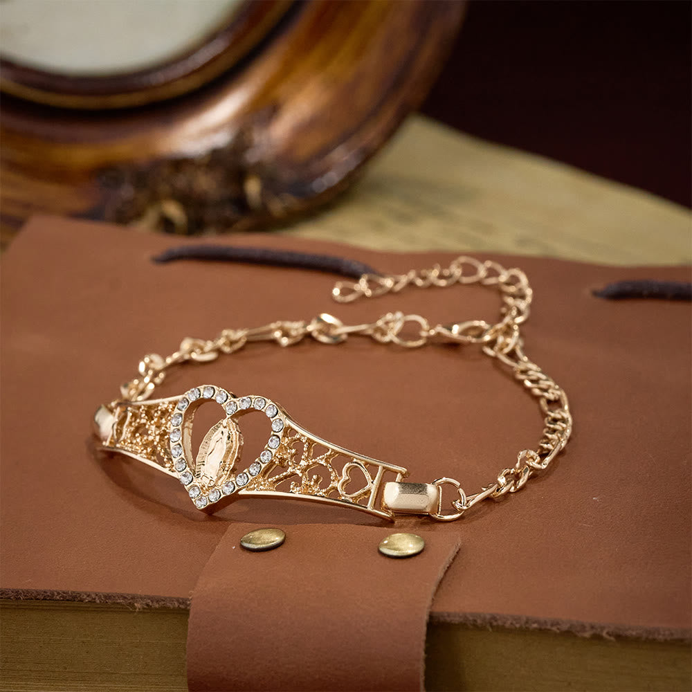 Pulseira Nossa Senhora de Zircônia Moderno Filigrana