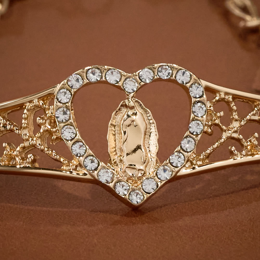 Pulseira Nossa Senhora de Zircônia Moderno Filigrana