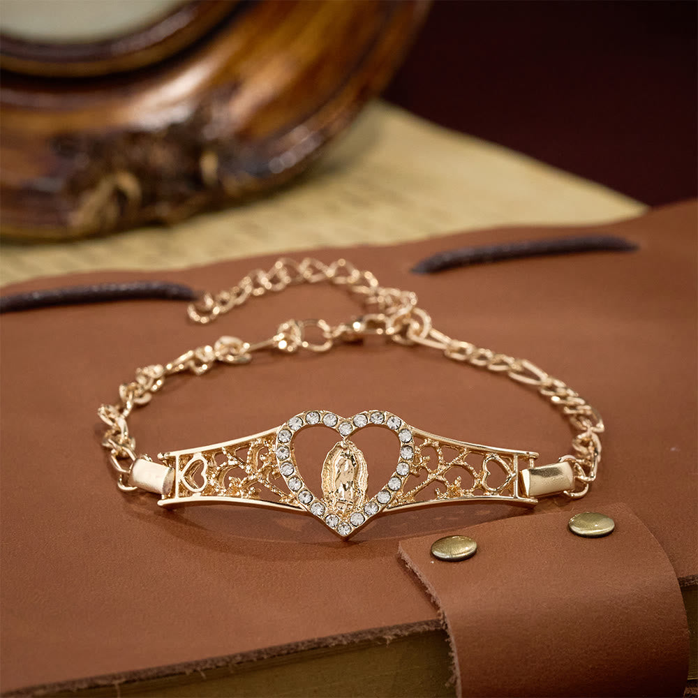 Pulseira Nossa Senhora de Zircônia Moderno Filigrana