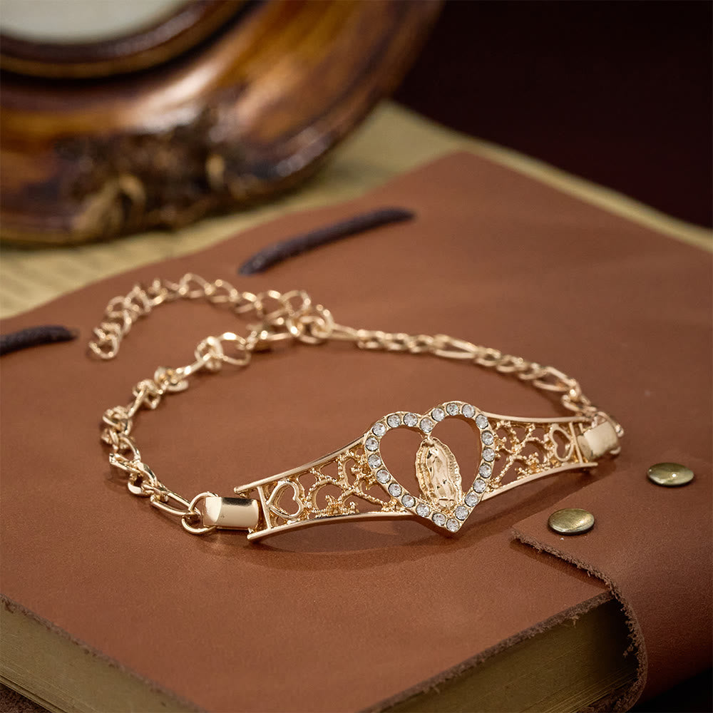 Pulseira Nossa Senhora de Zircônia Moderno Filigrana