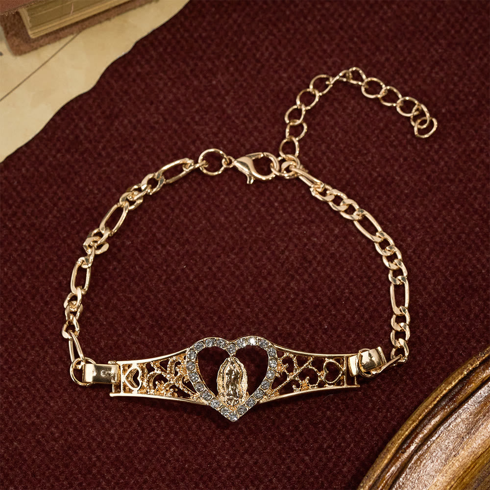Pulseira Nossa Senhora de Zircônia Moderno Filigrana