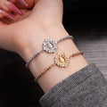 Our Lady Miraculous Medal Halo Cz Beaded Bracelet