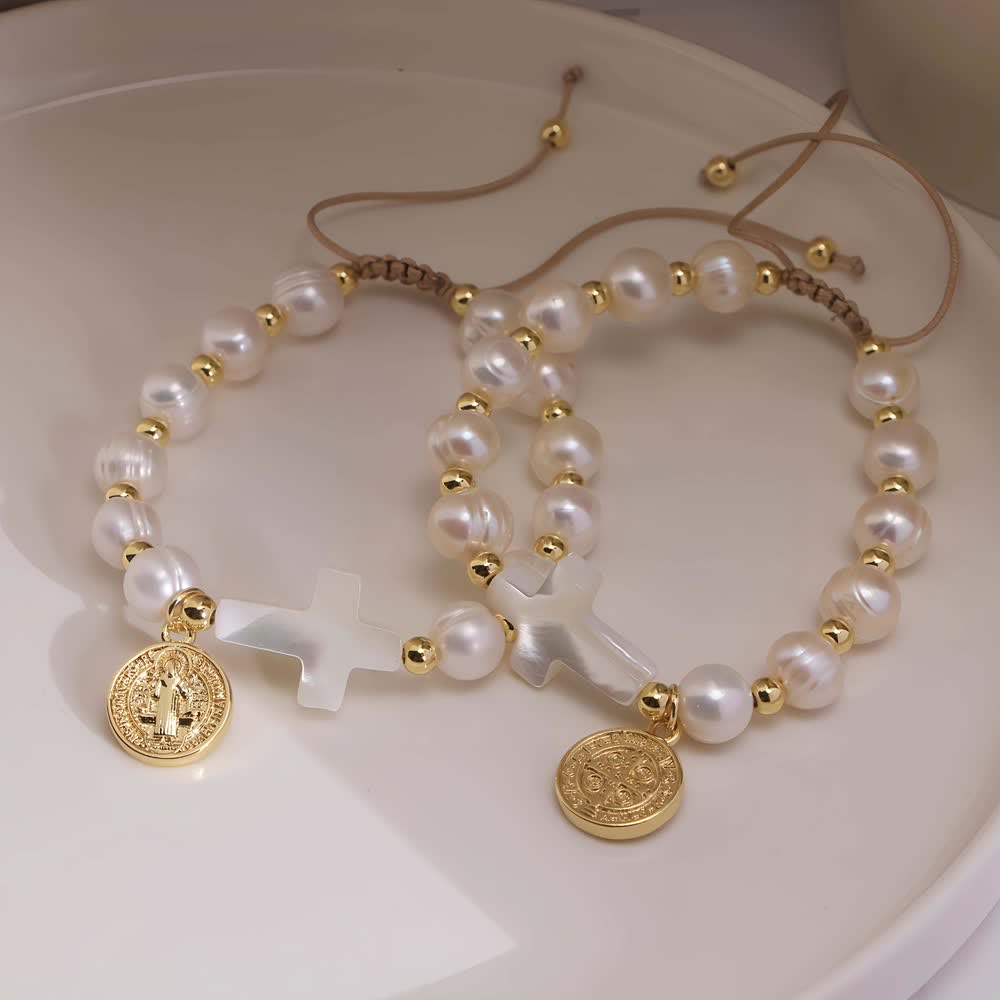 Pulseira São Bento Ajustável de Vidro Moderno