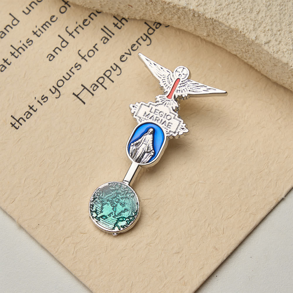 Broche Pomba do Espírito Santo em esmalte