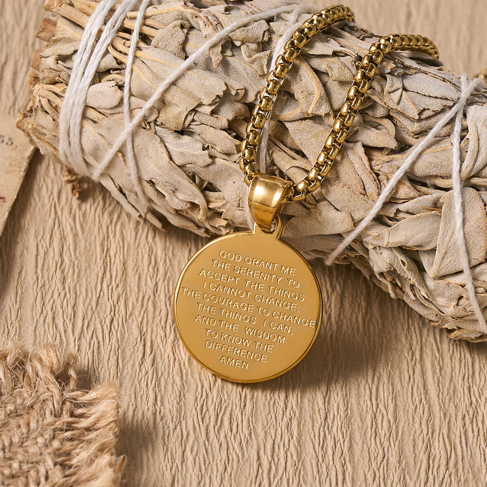 Crown Of Thorns Jesus Portrait Round Medal Box Chain Necklace