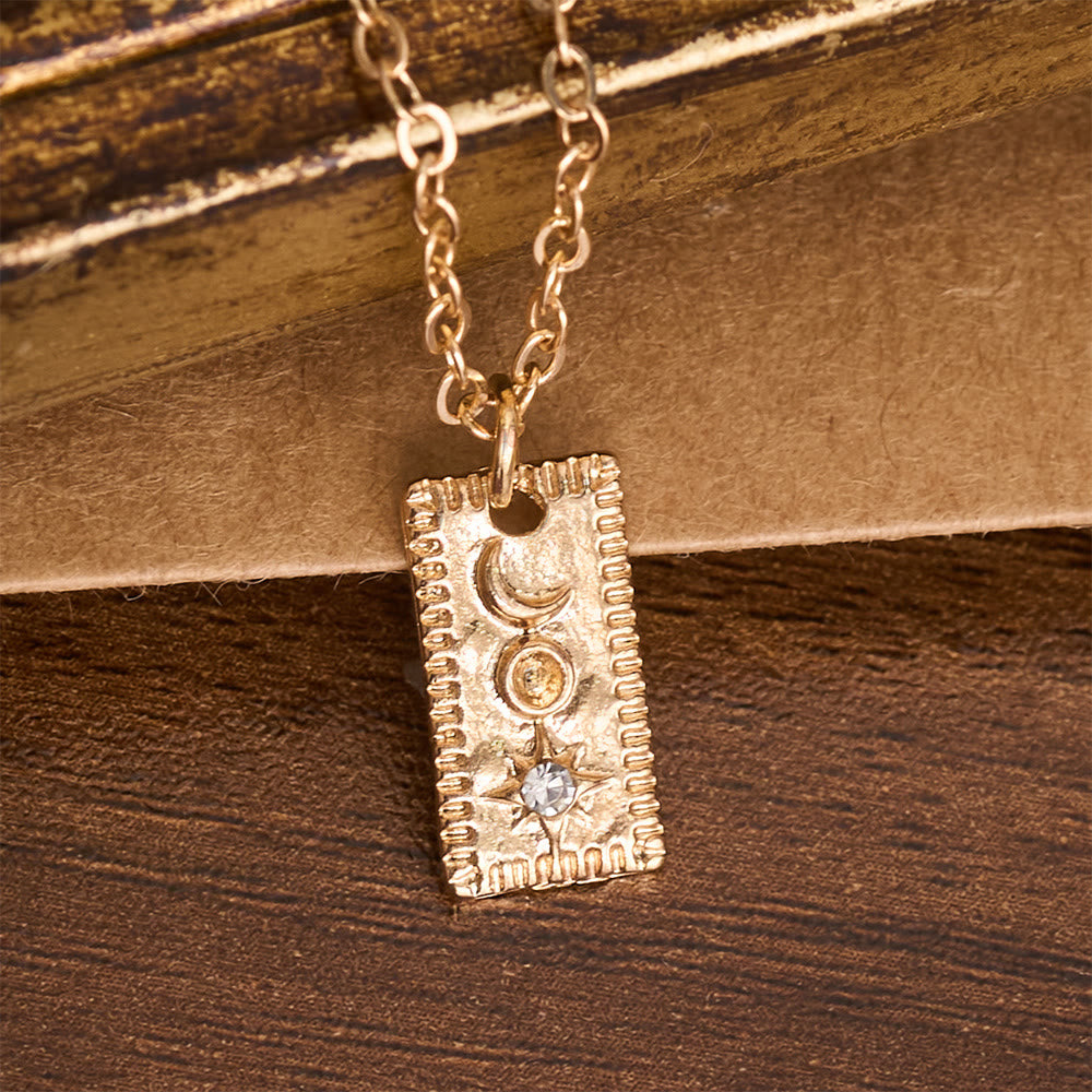 Vintage Layered Jeweled Cross & Pearl Heart Chain Necklace