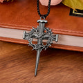 Sacred Crown of Thorns Nail Cross Alloy Necklace