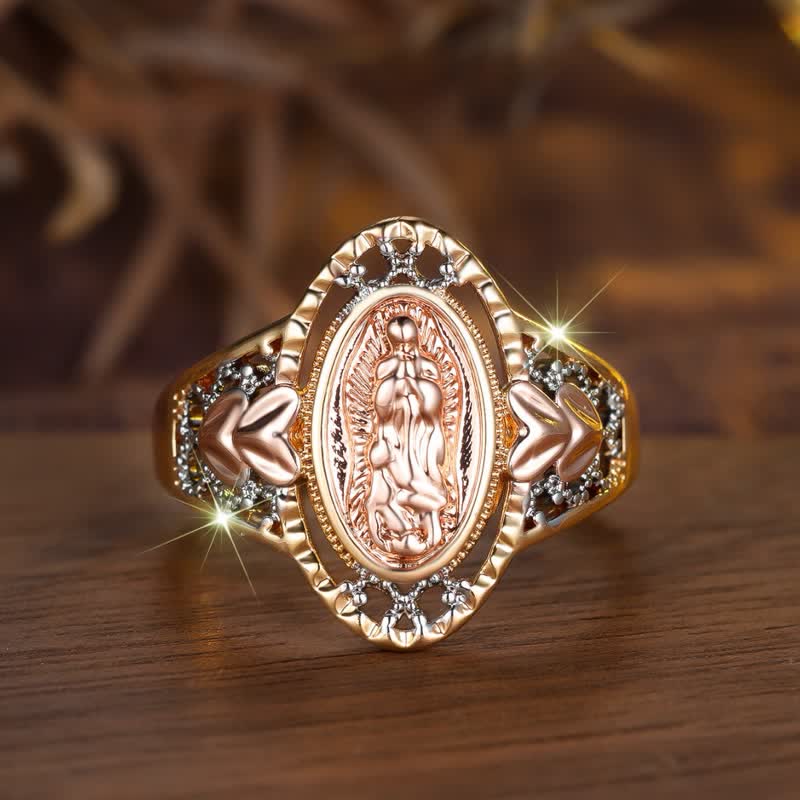 Anel Nossa Senhora de Guadalupe em esmalte