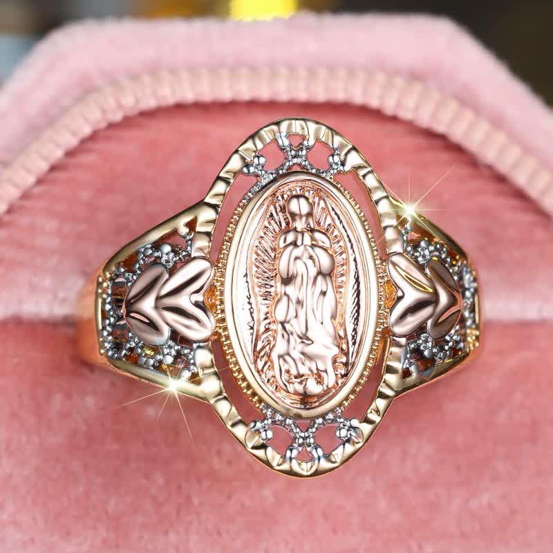Anel Nossa Senhora de Guadalupe em esmalte