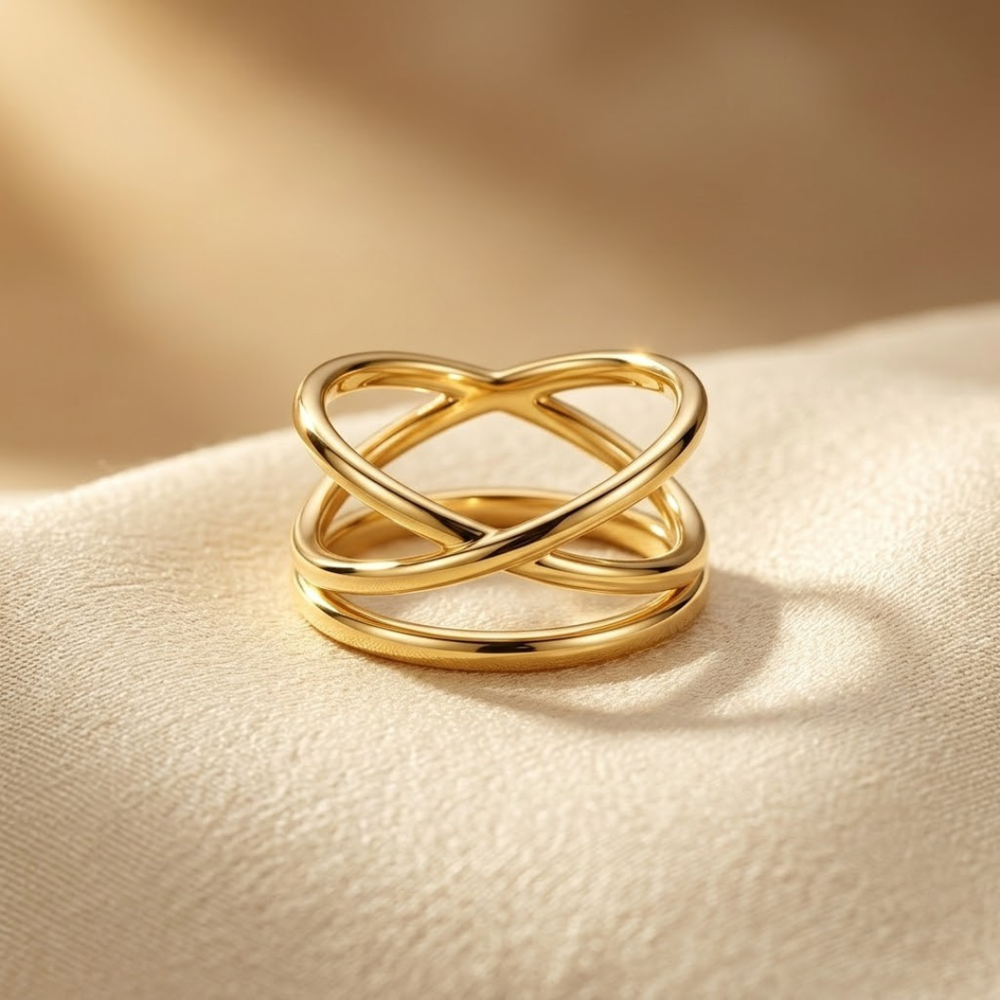 Adalgiza Crossover Wrap Ring | Gold