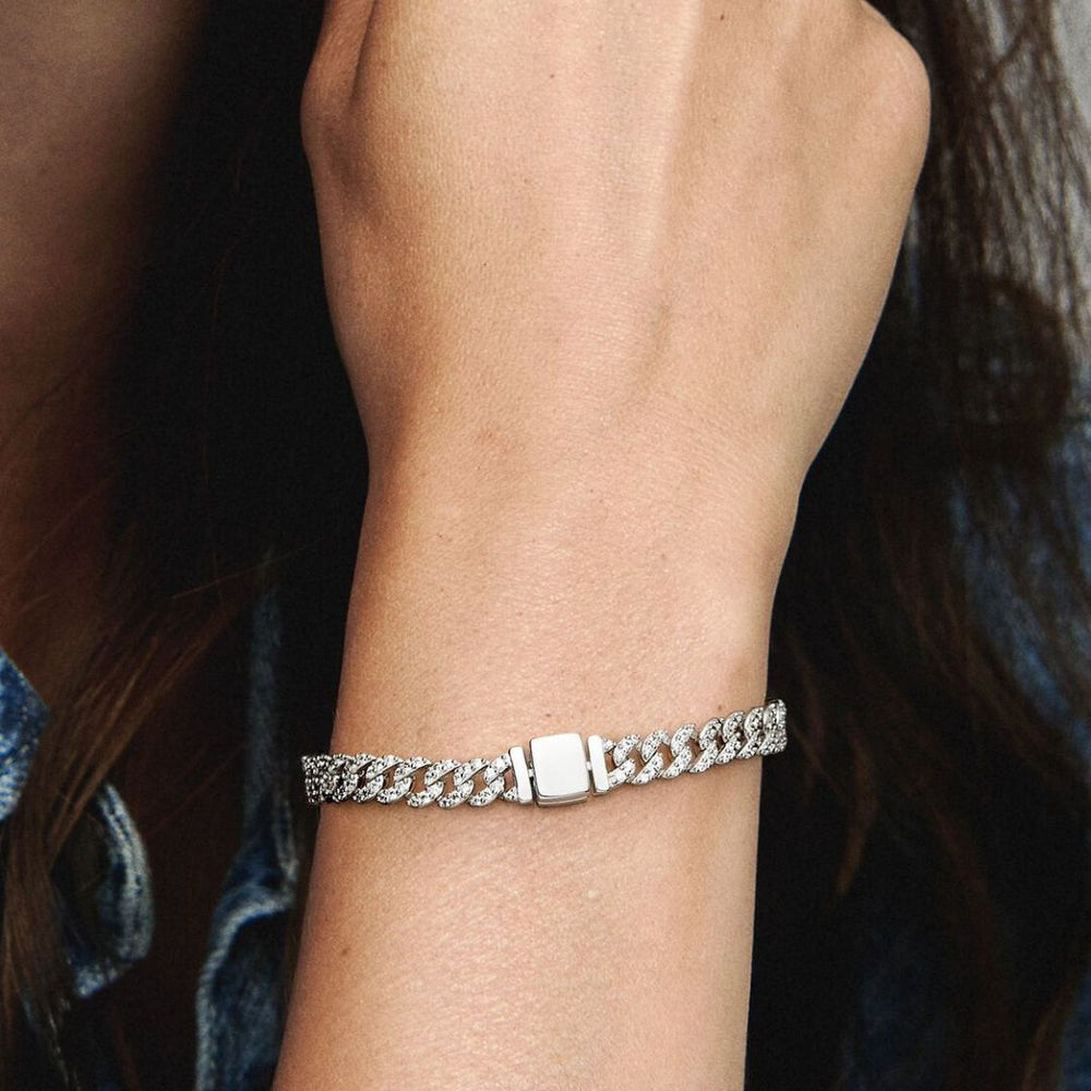 Berenice Pavé Cuban Link Bracelet | Gold