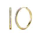 Letícia Pavé Hoop Earrings | Gold