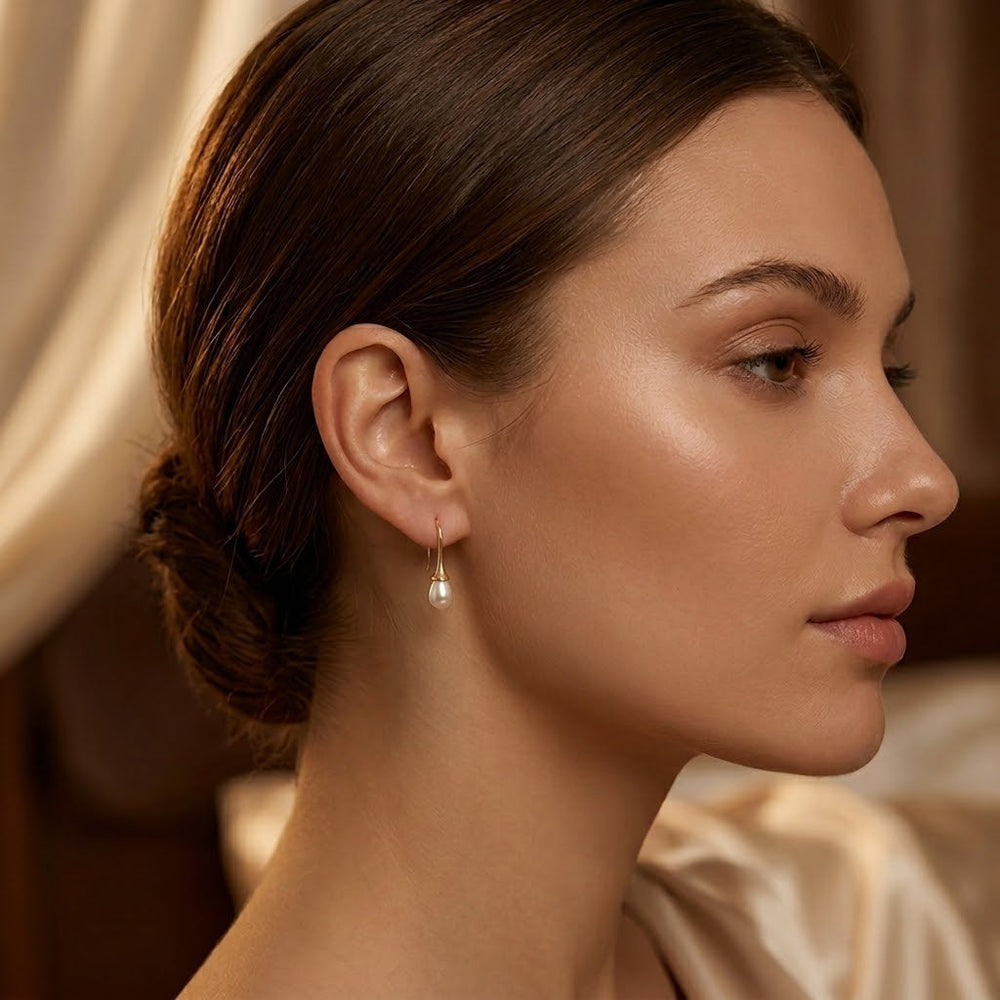 Elisângela Pearl Drop Earrings | Gold