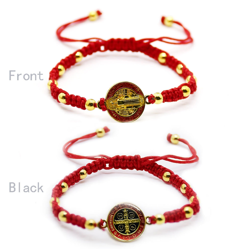 Bracelete Medalha de São Bento ajustável