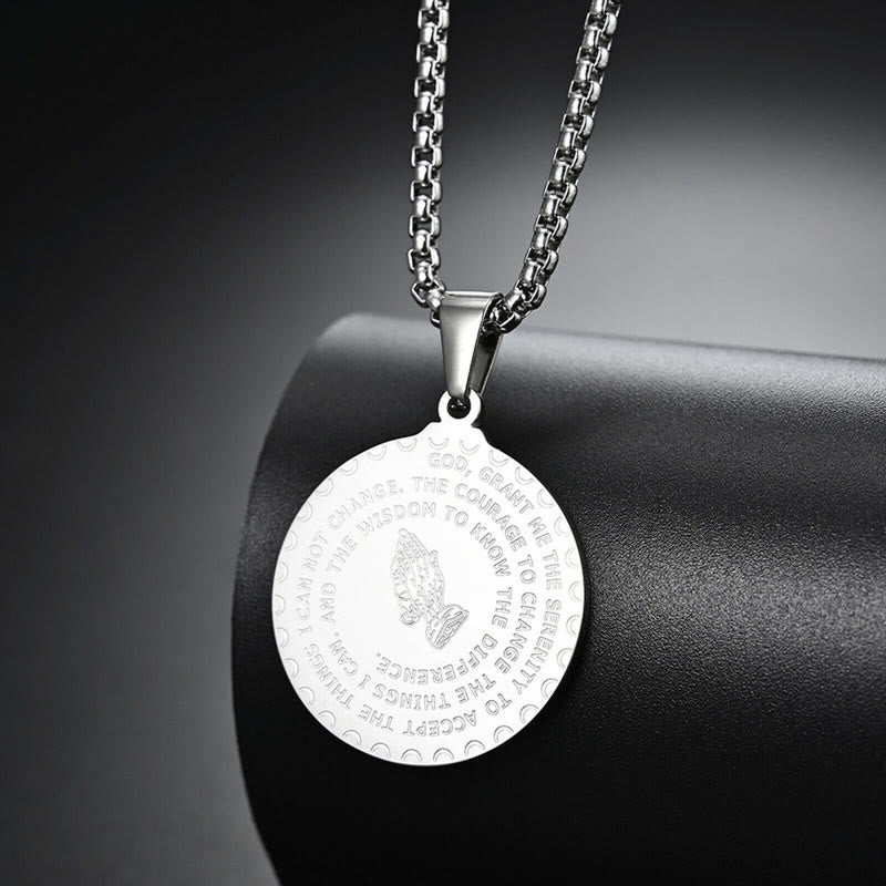 Colar Fé com Placa Moderno