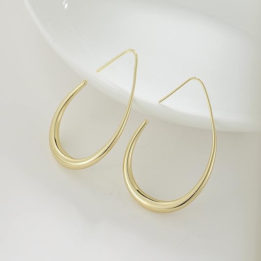 Magali Teardrop Hoop Earrings | Gold