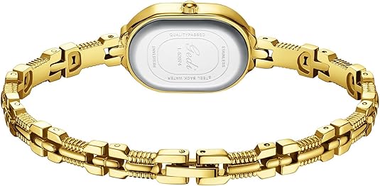 Leila Oval Link Bracelet Watch | Gold