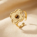 Anel Djanira Floral Aberto | Dourado