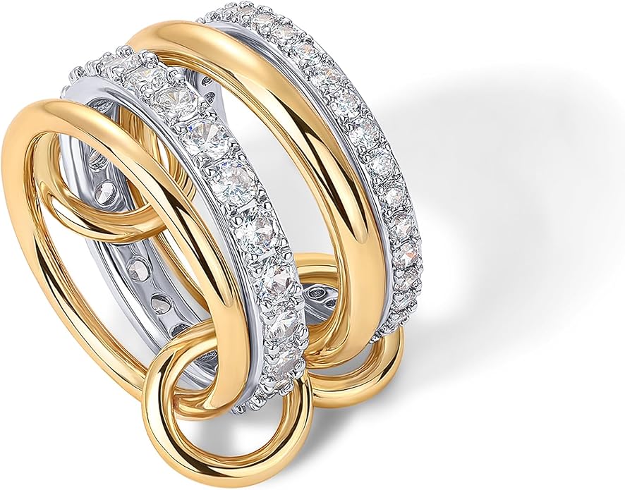 Liliane Interlock Stack Rings | Gold