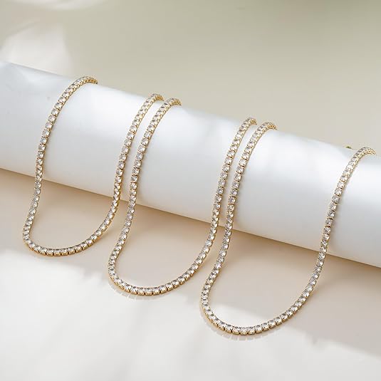 Clarice Tennis Necklace | Gold