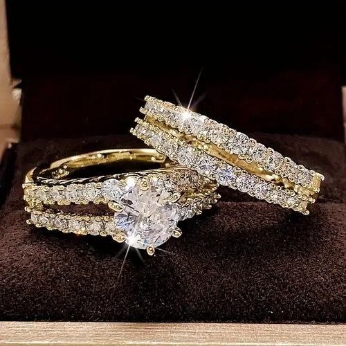 Ana Stacking Ring Set | Gold