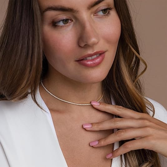 Clarice Tennis Necklace | Gold