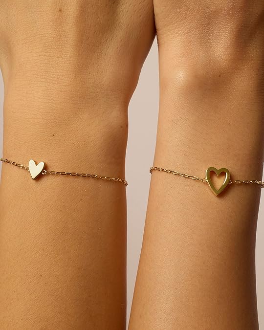 Lourdes Heart Slider Bracelet Set | Gold