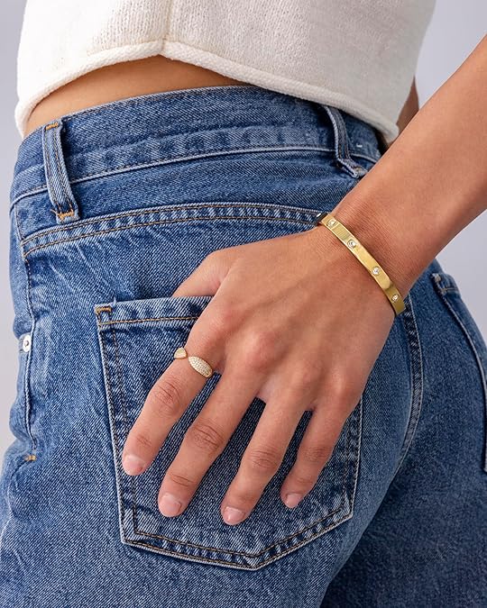 Pulseira Stela Bracelete com Pontos | Dourado