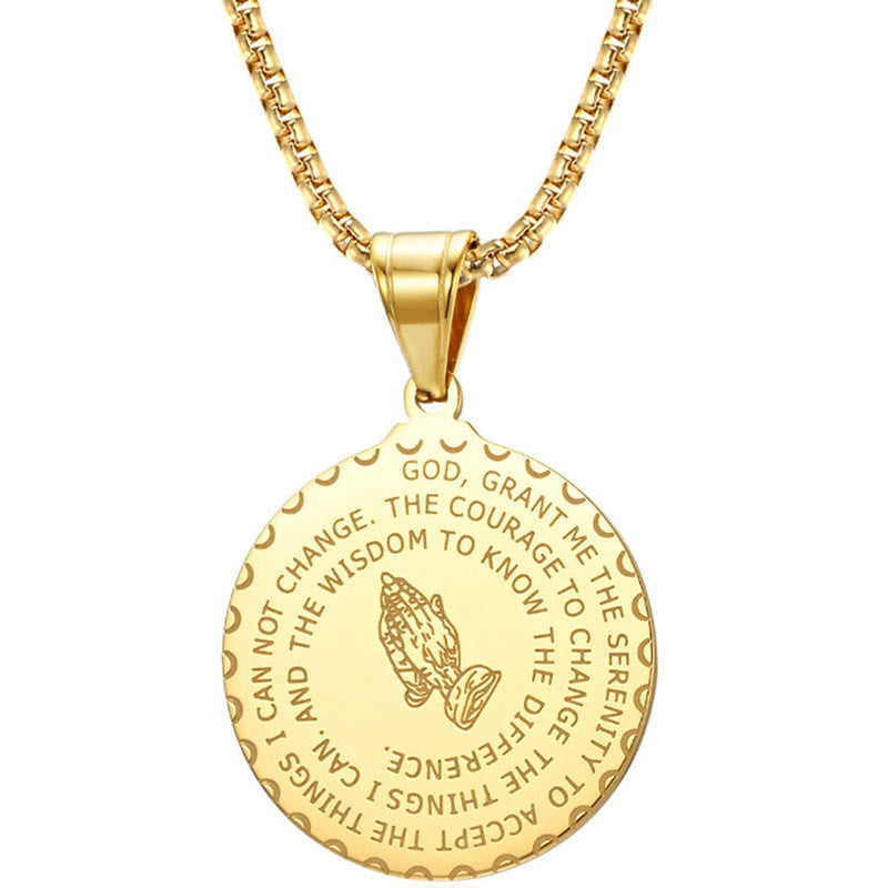 Colar Fé com Placa Moderno
