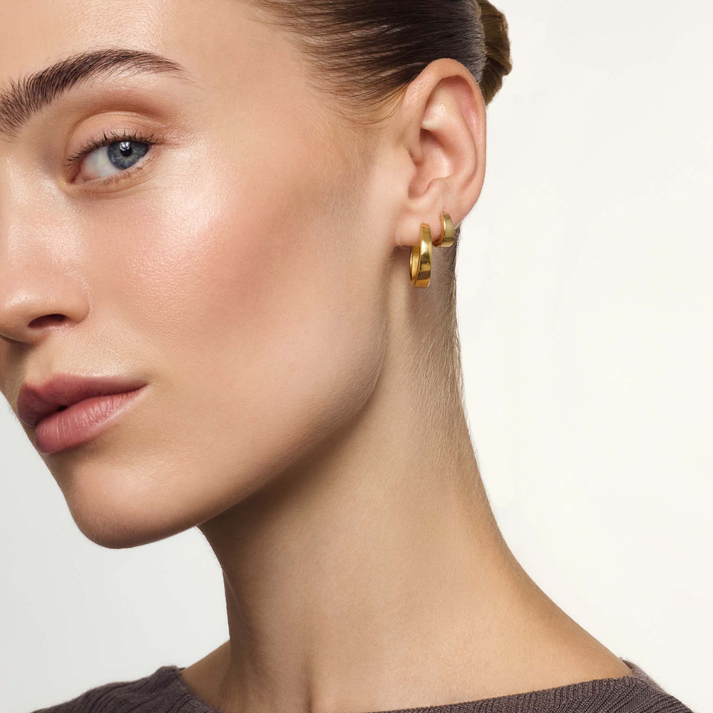 Brinco Priscila Argola Larga Pequena | Dourado