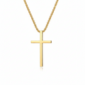 Elaine Smooth Cross Necklace | Gold