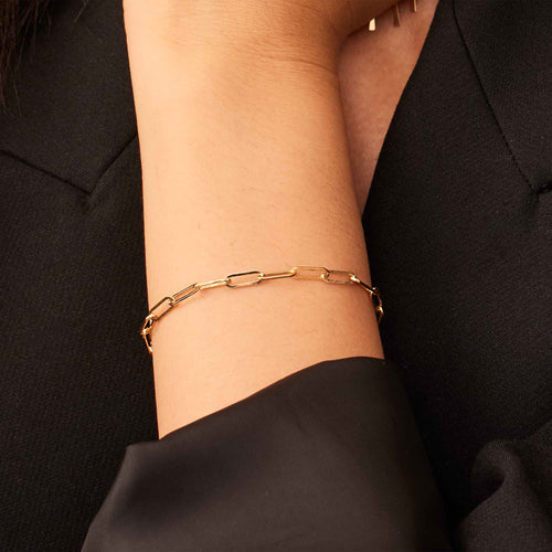 Pulseira Manuela Elos Retangulares | Dourado