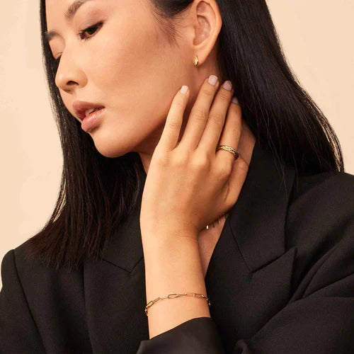 Pulseira Manuela Elos Retangulares | Dourado
