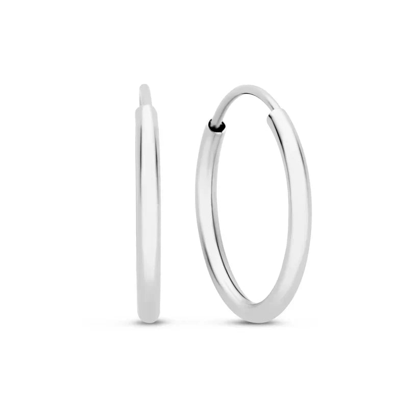 Regina Slim Endless Hoop Earrings | Gold