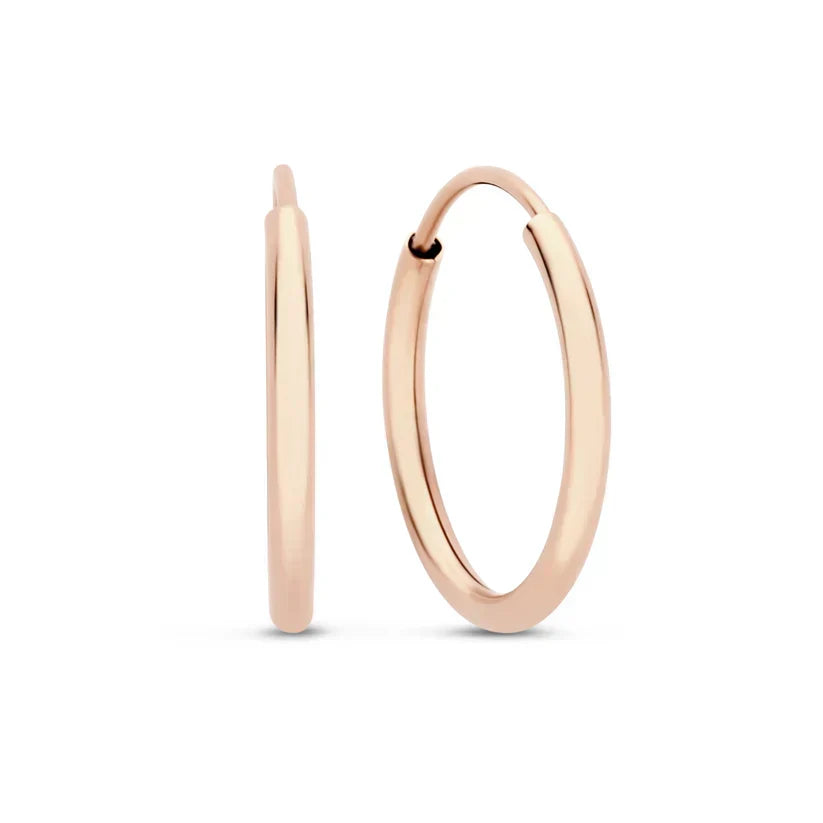 Regina Slim Endless Hoop Earrings | Gold