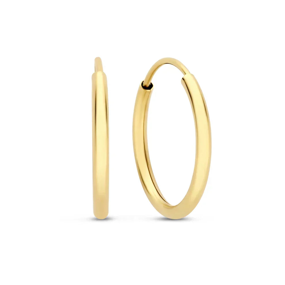 Regina Slim Endless Hoop Earrings | Gold