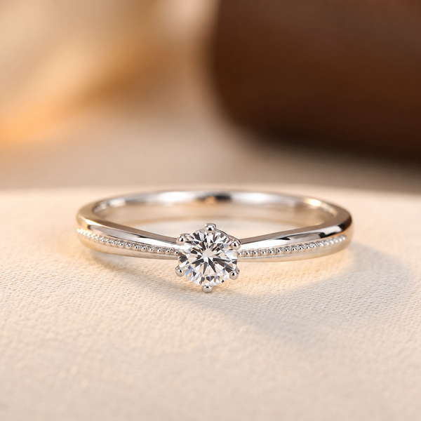 Aída Solitaire Ring | Silver