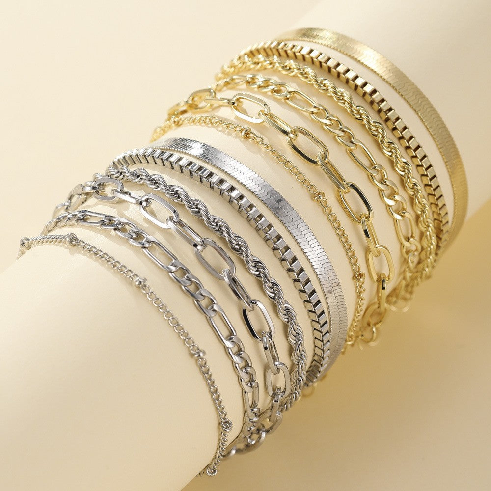 Conjunto de Pulseiras Adalgisa 5 Correntes