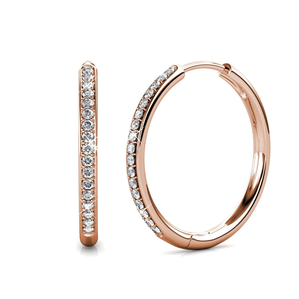 Letícia Pavé Hoop Earrings | Gold