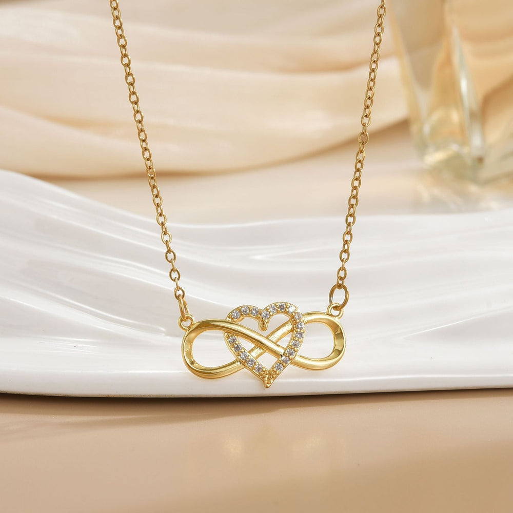 Cristiane Infinity Heart Necklace | Gold