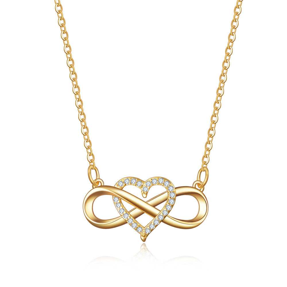 Cristiane Infinity Heart Necklace | Gold