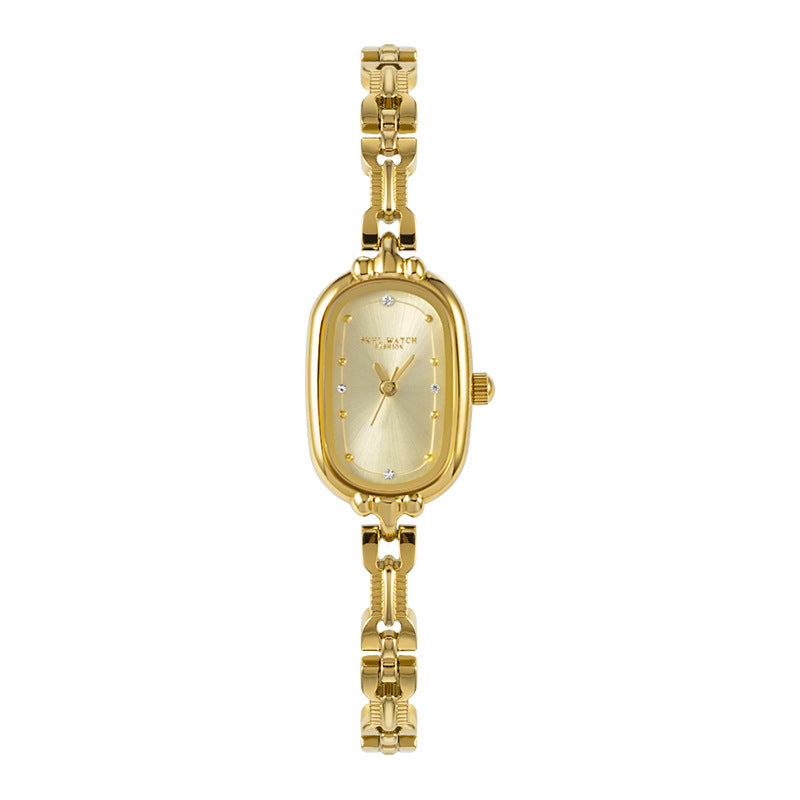 Leila Oval Link Bracelet Watch | Gold